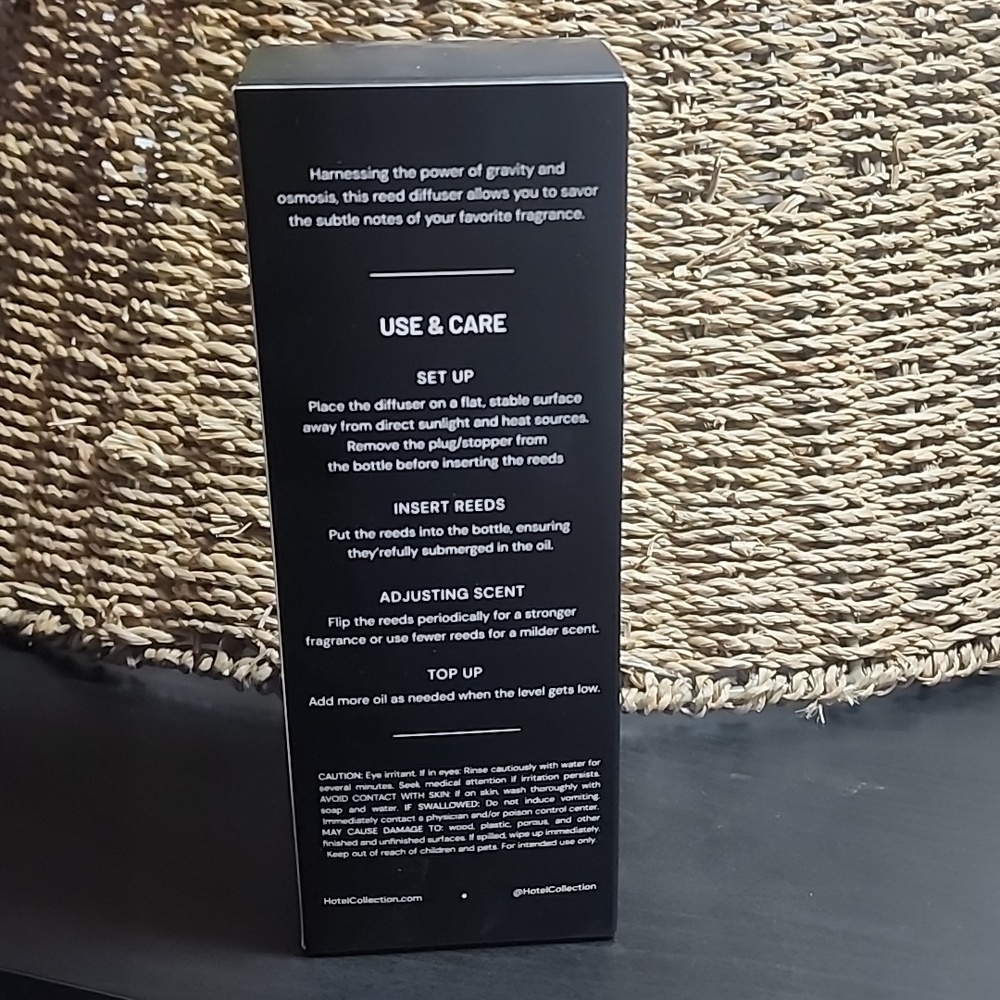 NIB Hotel Collection Reed Diffuser In Echelon Scent Black - Picture 4 of 5